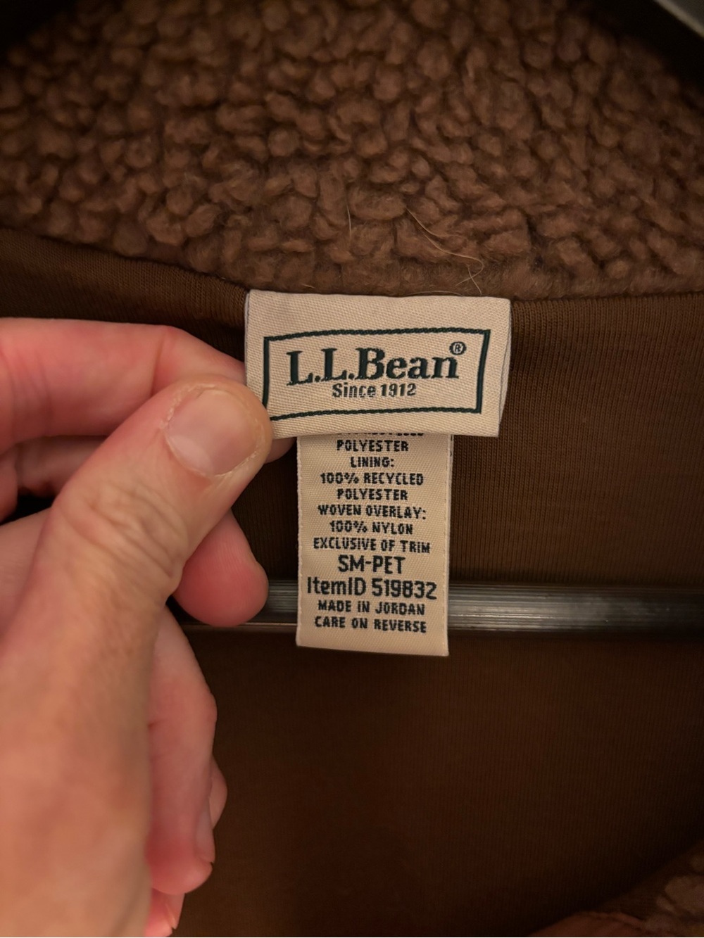L.L. BEAN Women’s Brown Sherpa Snap-Front Pullover Size Small - Picture 3 of 9